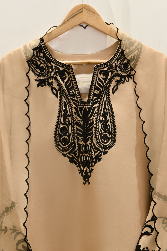 agha noor black and white dress Black Agha Noor Dress