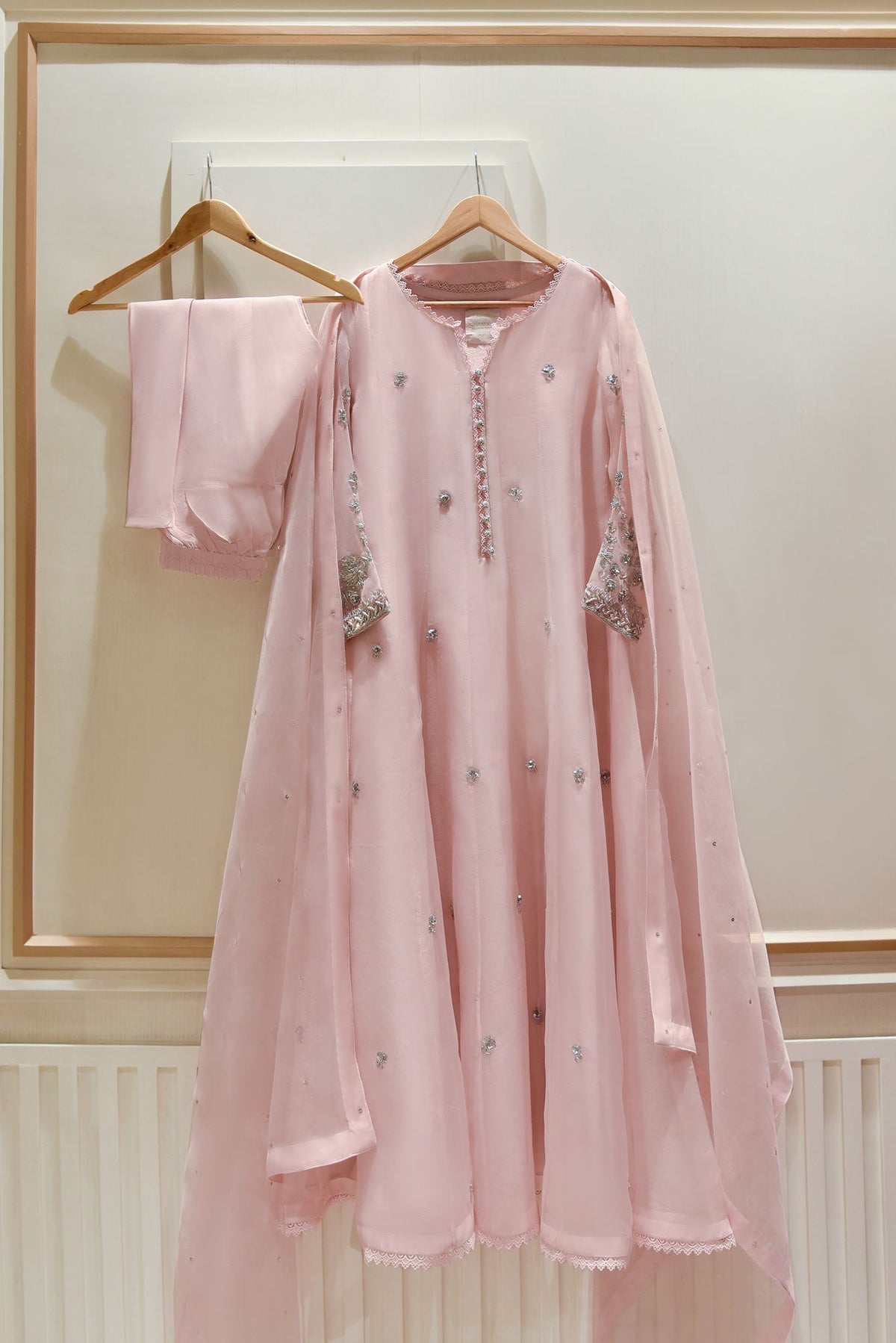 hot pink flowy dress Sky to Moon Layla Pink Babydoll Mini Dress | Size L