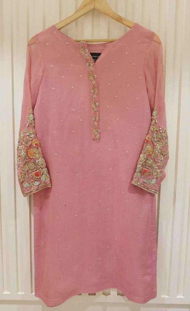 sachin and babi light blue dress Maria B Skin Formal Collection Chiffon Dress SC 1190