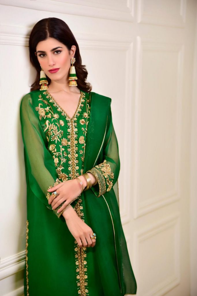 agha noor organza dress Agha Noor Outfit - Off White/Cream