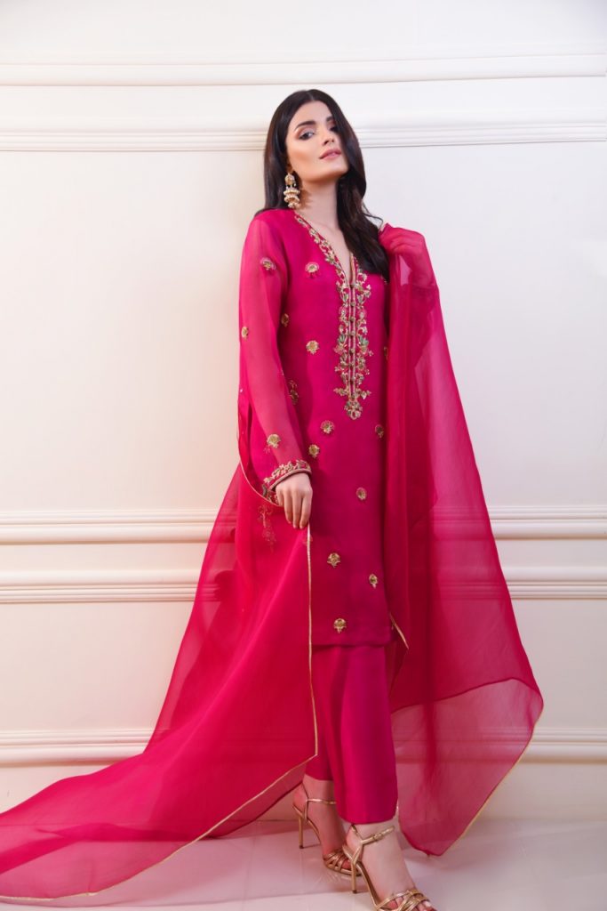 agha noor pink dress Agha noor bridal Wear
