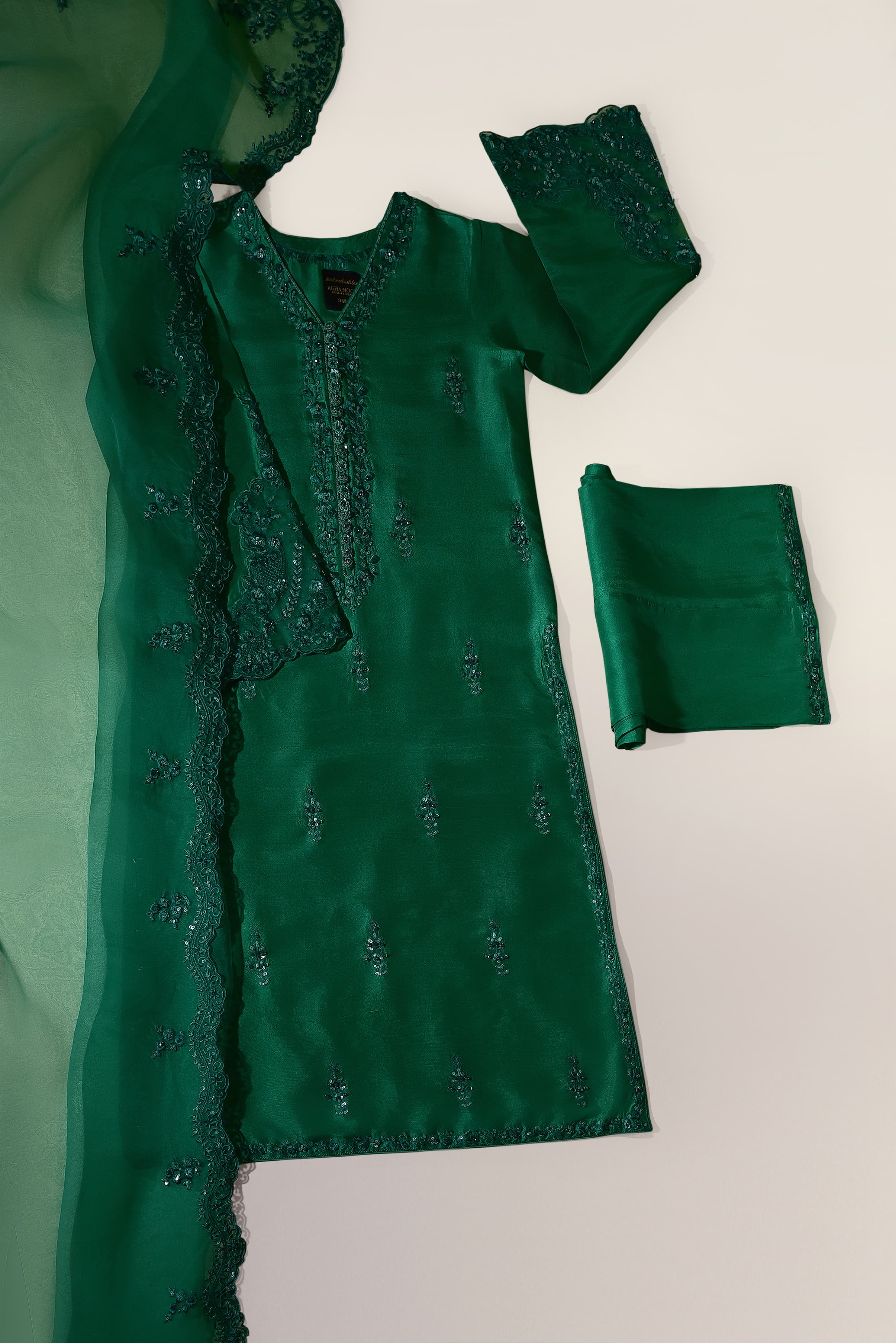 agha noor green dress Shana agha noor fancy dresses