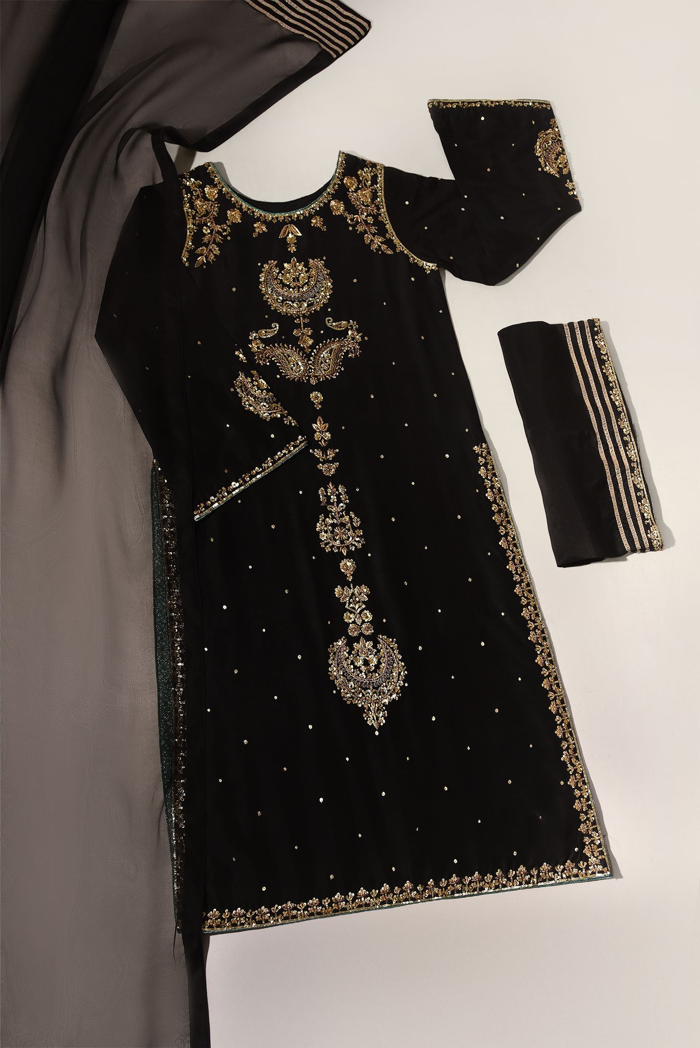 strapless open back dress Black Jhoomar