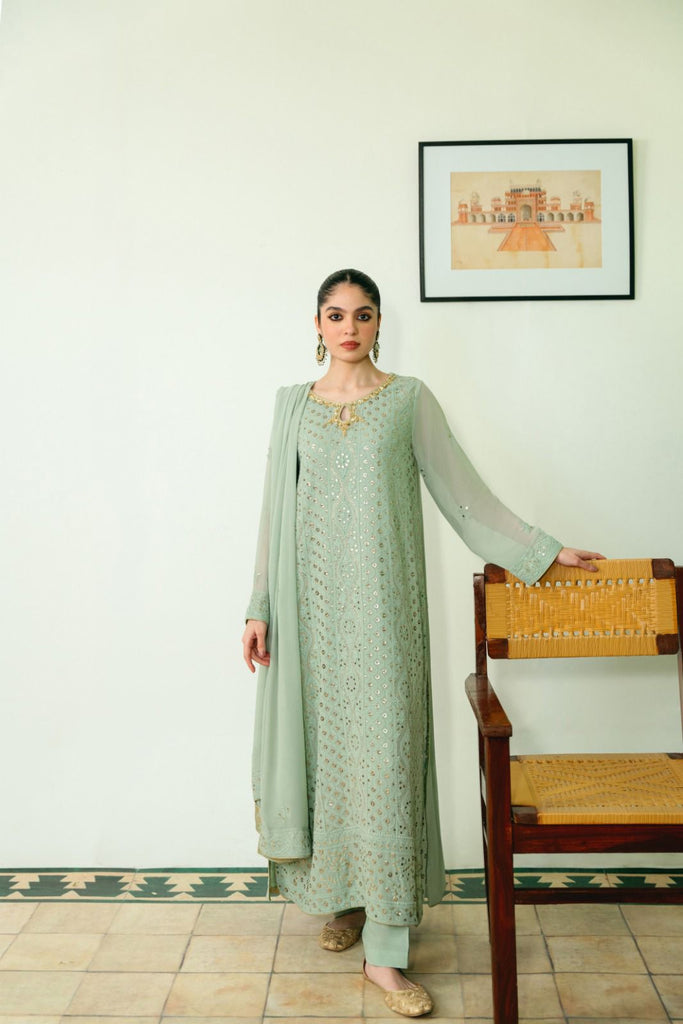 Mint Green Chikankari | Aghanoor Bridal Mint Green Chikankari | Aghanoor Bridal